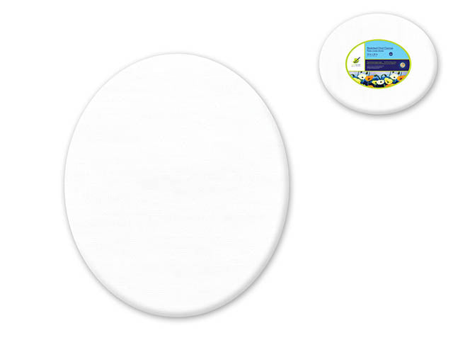 Stretch Artist Canvas: Oval 12"x16" Triple-Primed Back-Stapled
