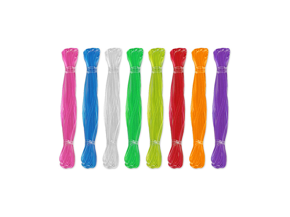 Krafty Kids: Plastic Lacing (Gimp) x8 (19.2m) E) Glow-In-The-Dark