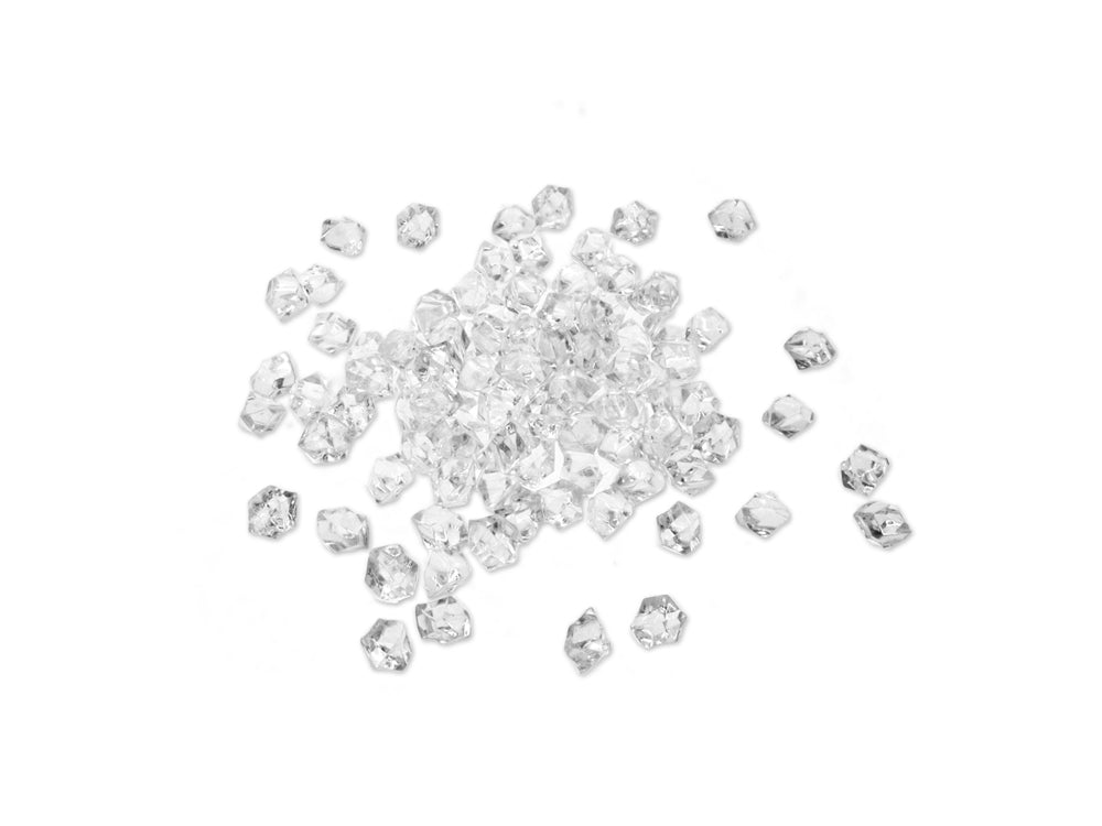 Craft Décor: 65g Crushed Ice Acrylic Stones A) Sml 1.5cmx1.2cm