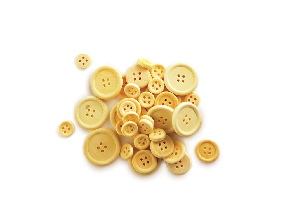 Craftwood: Craft Buttons 40/pk Natural