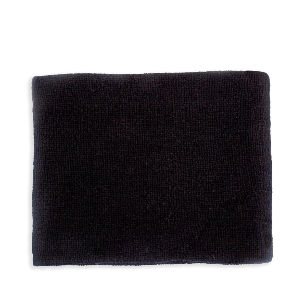 Nordic T. Knit Neck Warmer, w/Fleece Lining, Black, hc