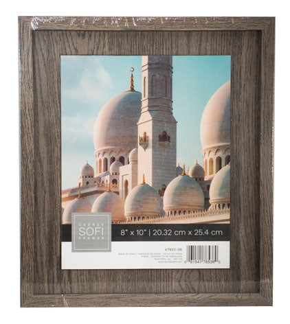 MDF FRAME W/ACRYLIC INSERT-8X10-GREY