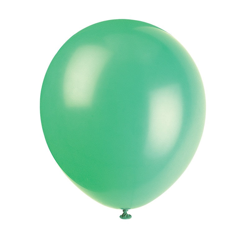 Helium filled - 12" Latex Balloons - Emerald Green