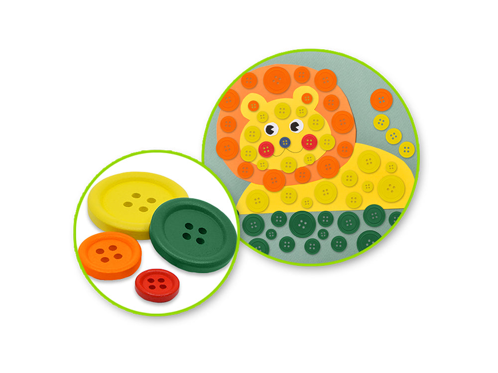 Craftwood: Craft Buttons 40/pk Colored