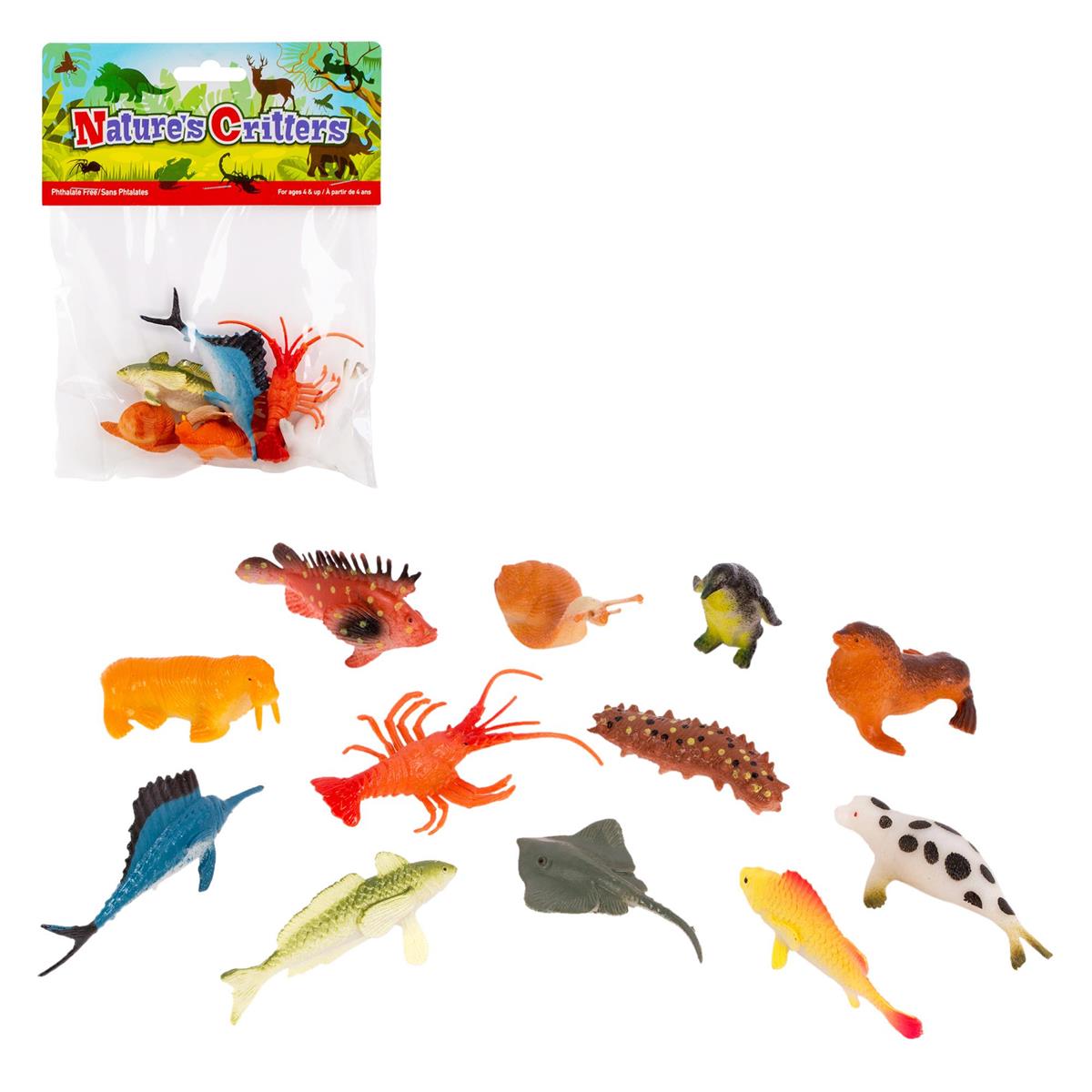 Nature's Critters,6-pc,Underwater World, PVC bag, 2/s, header card