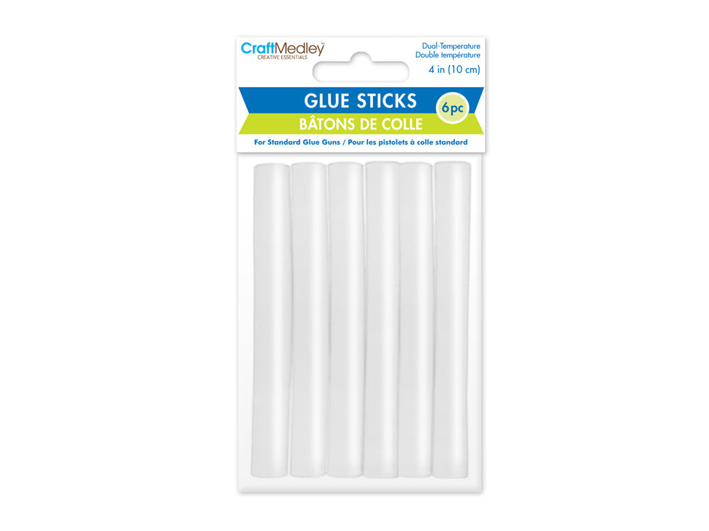Craft Medley Glue Sticks: 4" Standard x6 Dual Temp 11mm Thick