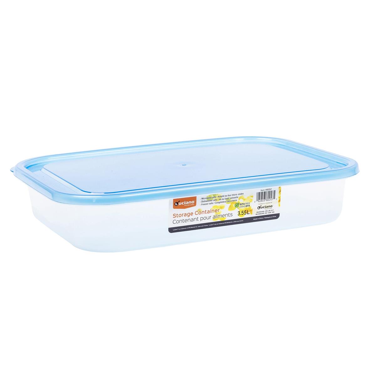 Luciano 3.55L Rect. Storage Food Container w/Lid,14x10x2.5"