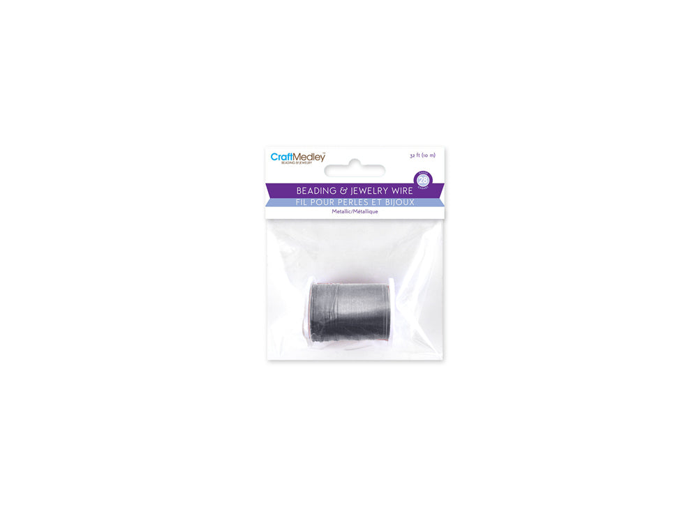 Beading/Jewelry Wire: 28g Metallic Colors 10m Spool B) Silver