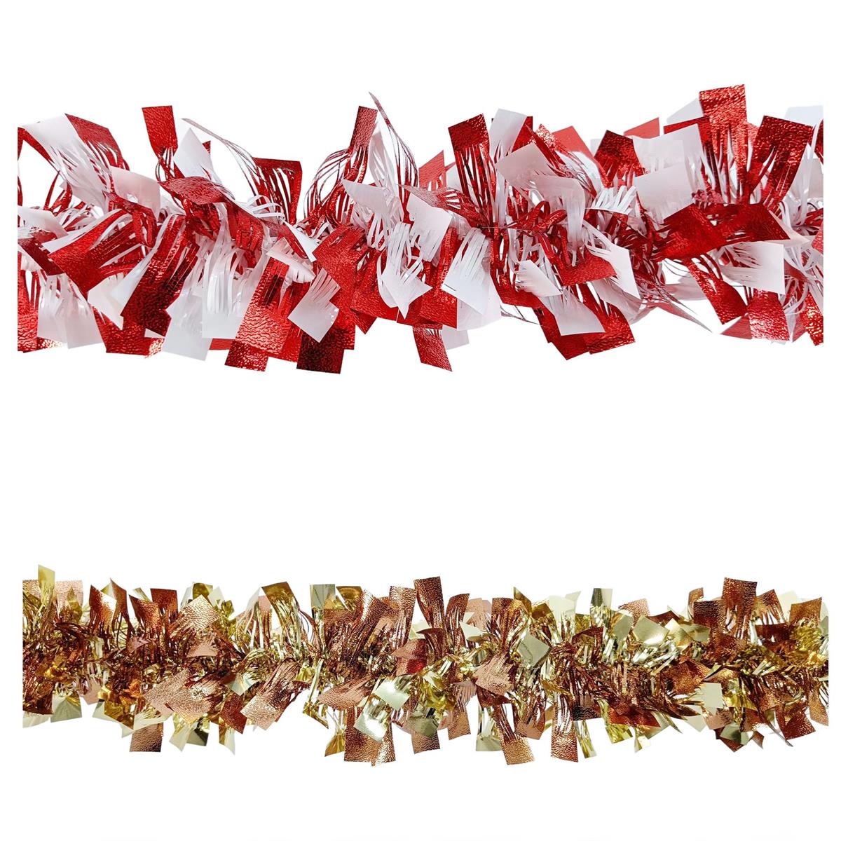 Deco N. 9ft.x5ply Tinsel Garland, 6/c, header