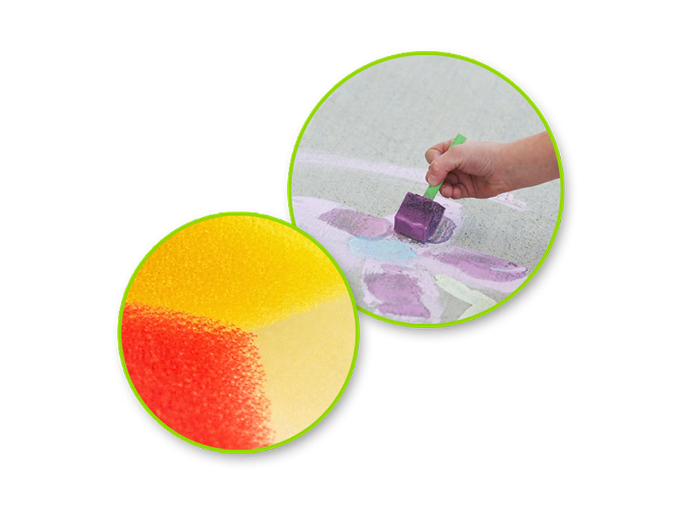 Krafty Kids: Lil' Artist Sponge Brush 5/pk 5/8"+1 1/8"+1.5"+2"+2.75"