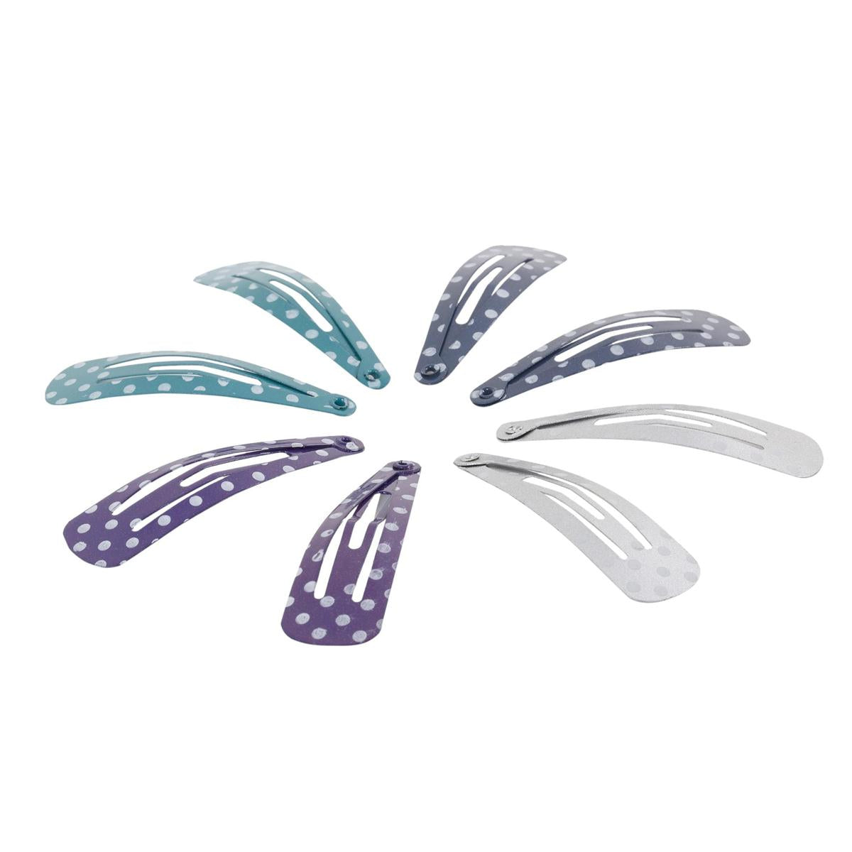 Stylin, 8-pc Polka Dot Snap Barrettes, h/c