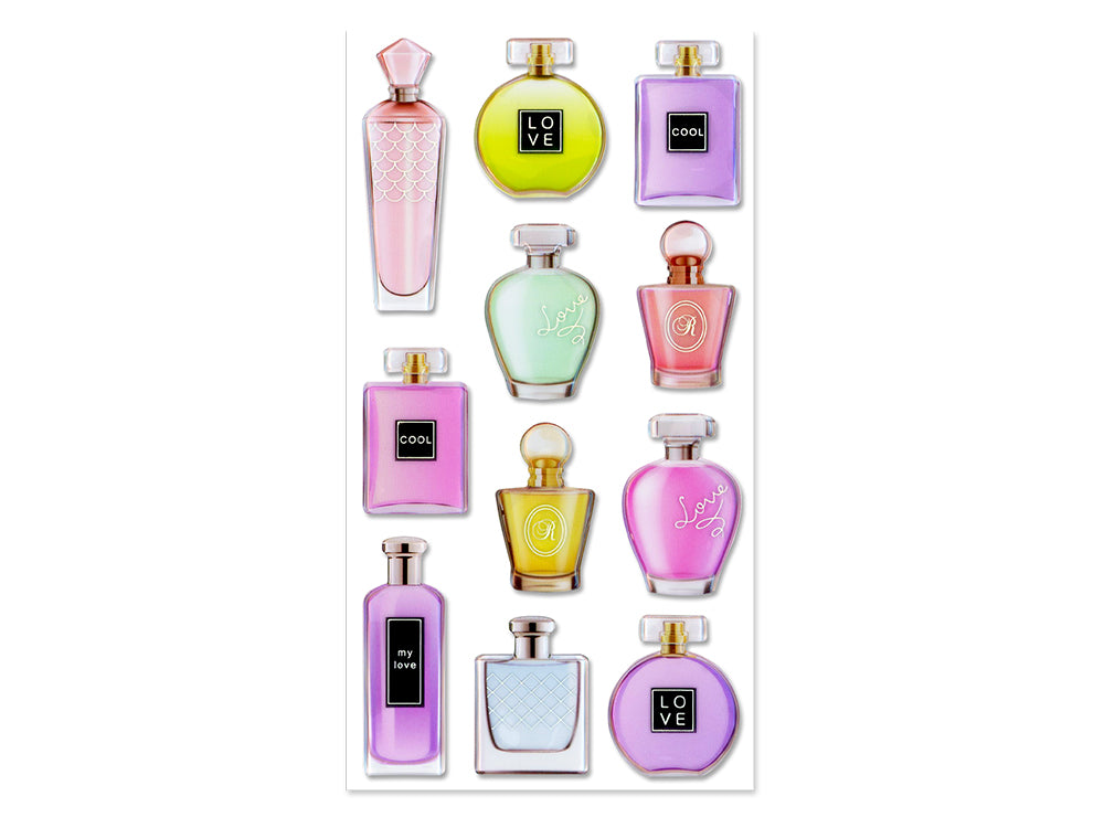 Paper Craft Sticker: 3.8"x6.9" 3D Foil Ombre E) Perfume
