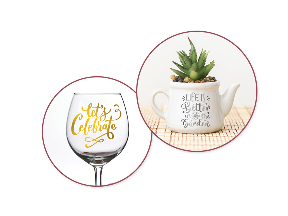 Craft Decor: Glass Writers x2 1.2Mm Fine Point Metallic A) Gold/Silver