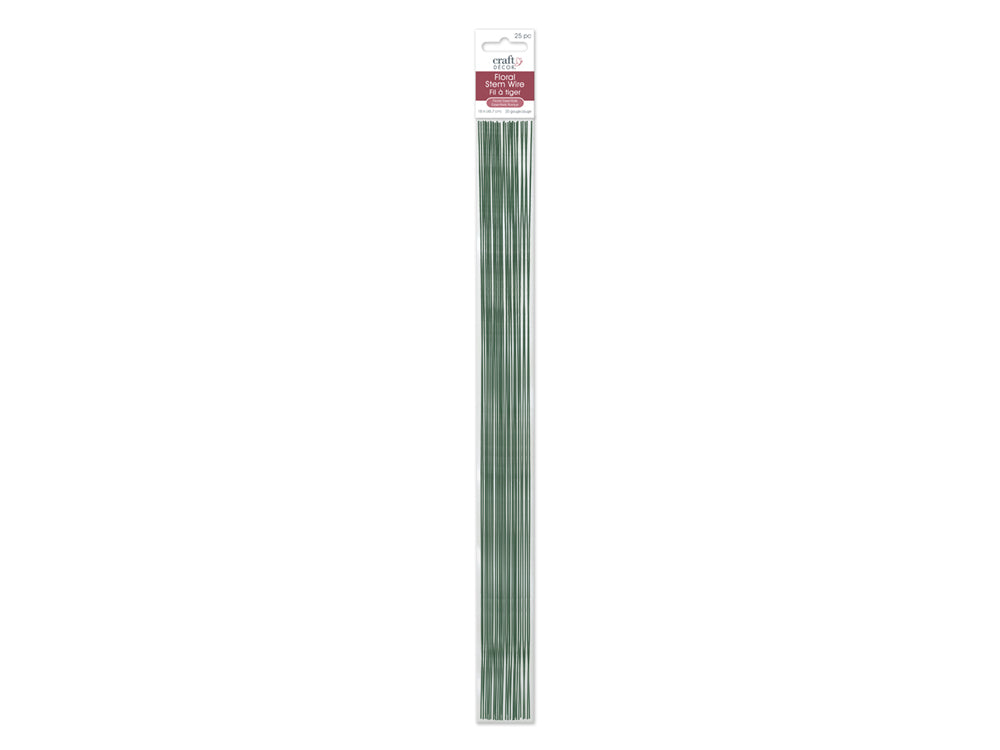 Floral Stem Wire: 20g Green 18" 25/pk