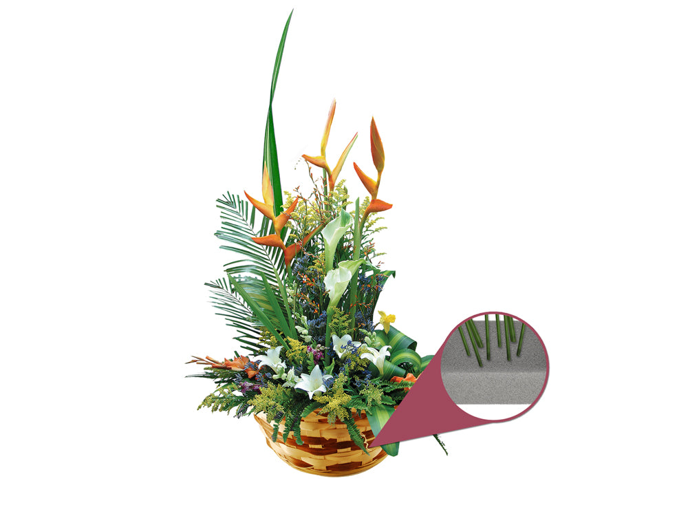 Floral Foam: For Dry/Synthetic Flowers 9"x3"x4" Shrinkwrapped 046501408945