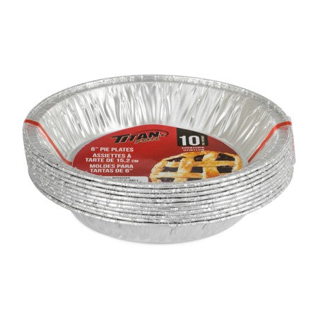 TITAN FOIL 6" ALUMINIUM PIE PANS 10/PK