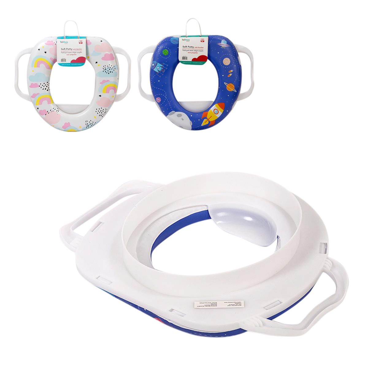 Tootsie Baby, Potty Seat w Handles, 2 asst, shrink wrap w insert