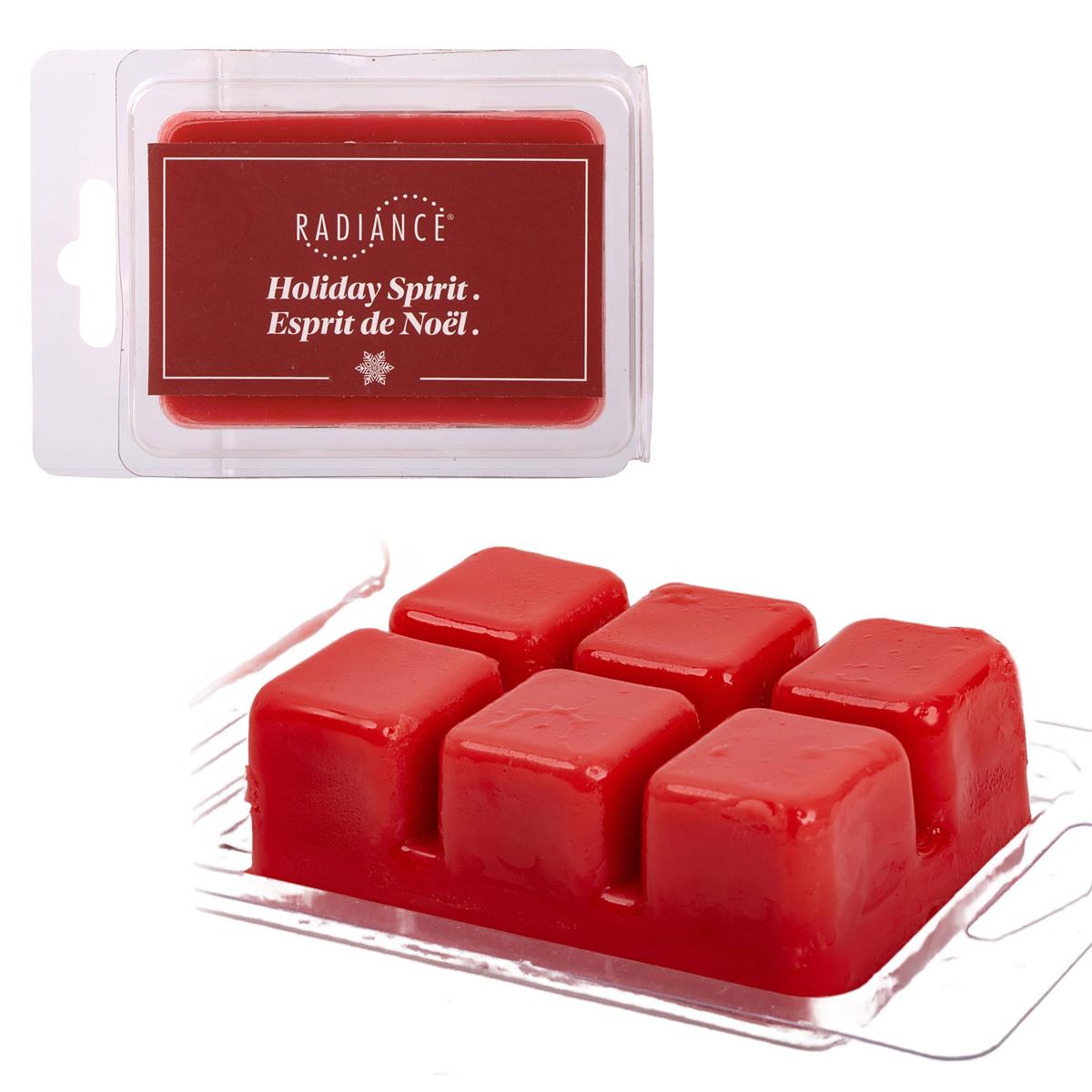 Radiance 6pc Scented Wax Melts, Holiday Spirit, 8/PVC Tray