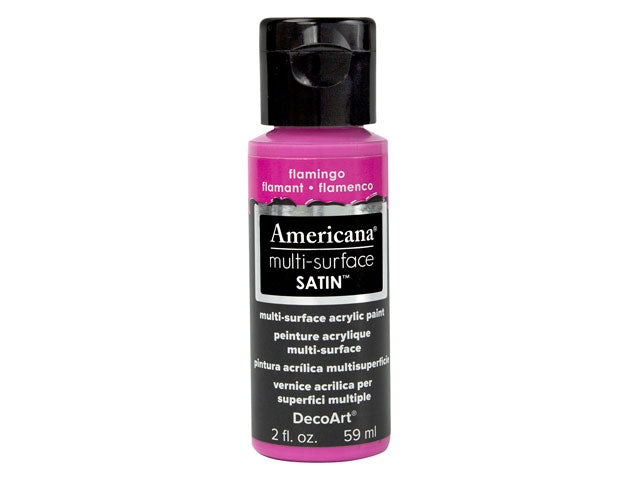 Americana Satins Paint: 2oz Multi-Surface DA500-539 DA504 Flamingo
