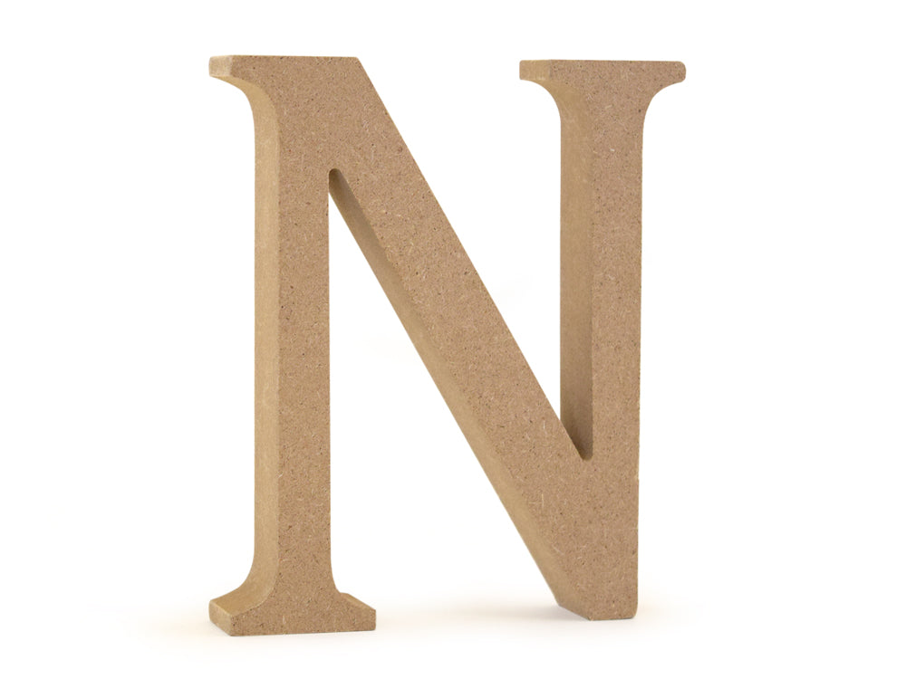 Wood Letters: 5 1/8" MDF Standing N