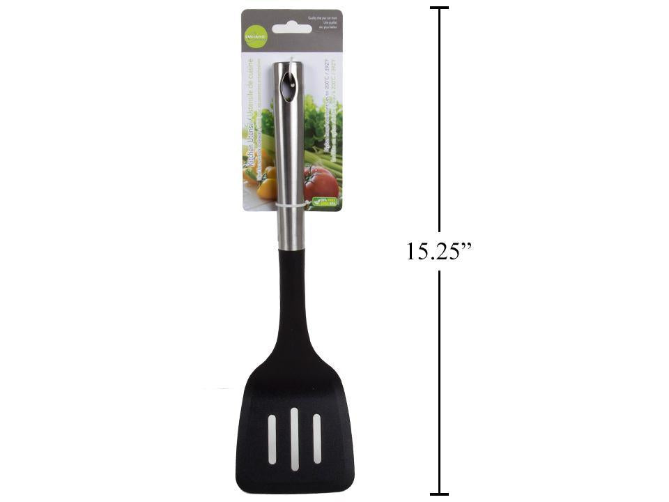 L.Gourmet 13.75"L Nylon Slotted Turner w/ SS Handle, t.o.c.(HZ)(CS)