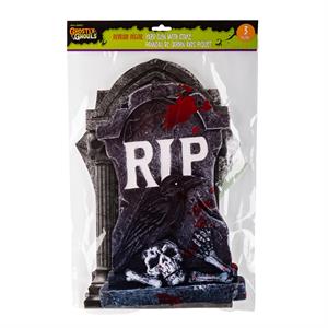G.Ghouls 3PK 11.8"x15" Plastic Tombstone Yard Sign w/Stake, PBH