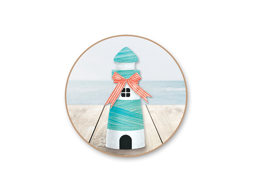 Wood Craft: 1.4"x0.6" Lighthouse 6pc