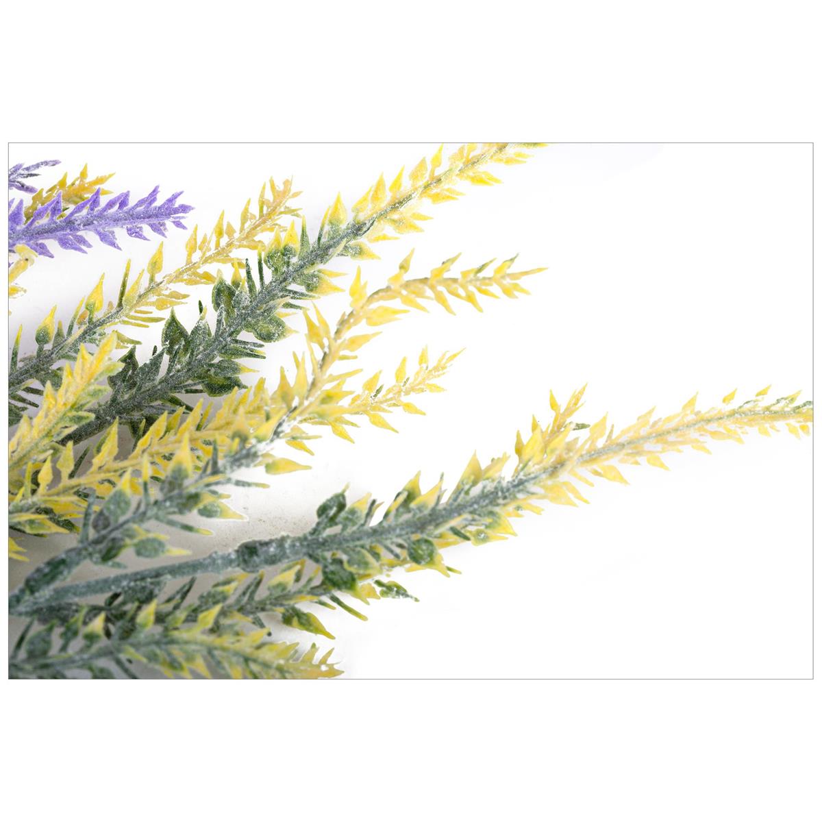 Country G. 14"L 5 Stem Artificial Flocking Lavender Flower,3 /c label