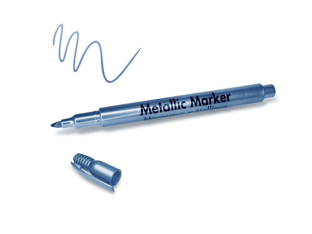 Metallic Marker: 1.2mm Fine Point C) Blue Steel