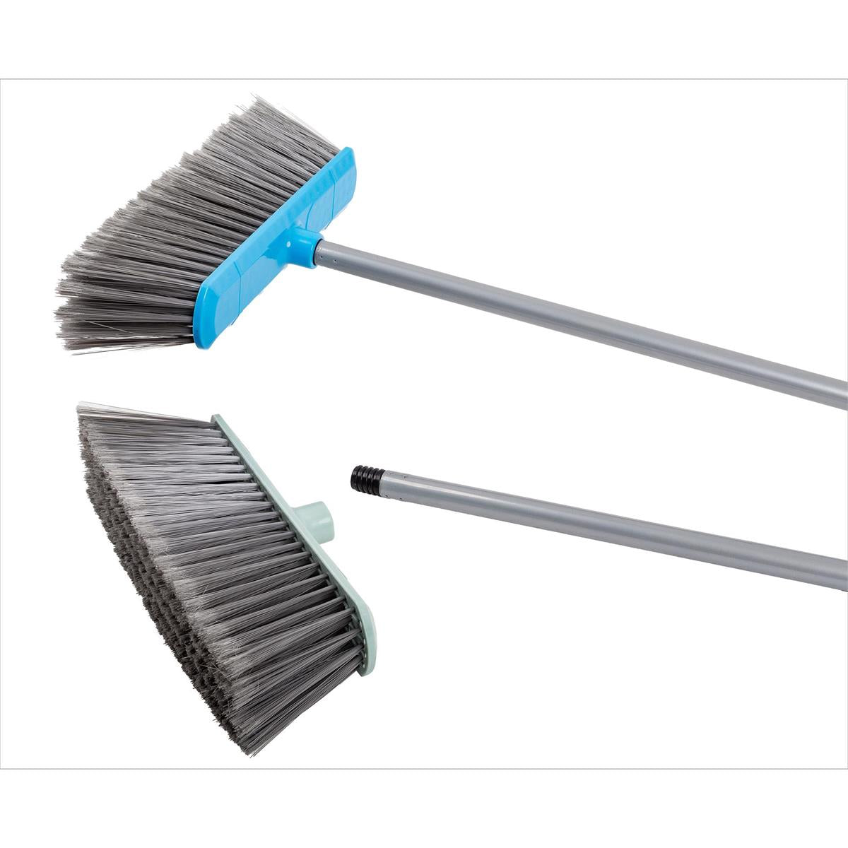 H.E. 46"L Broom w/ Handle, 3 col., tag