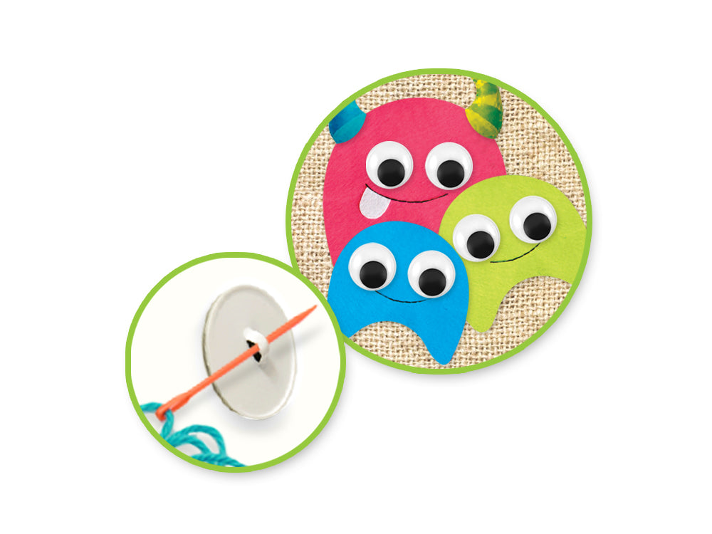 Sew-On Googly Eyes: Round 18mm-30mm Asst x36 Black Standard