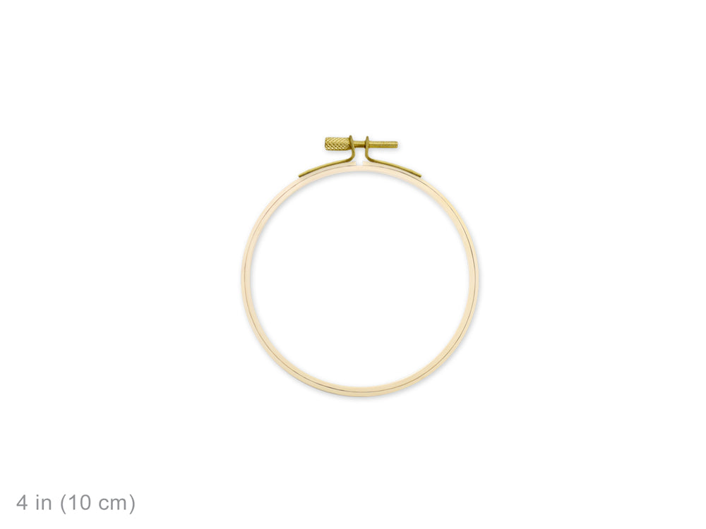 Needlecrafters: 4" Embroidery Hoop w/Brass Clamp