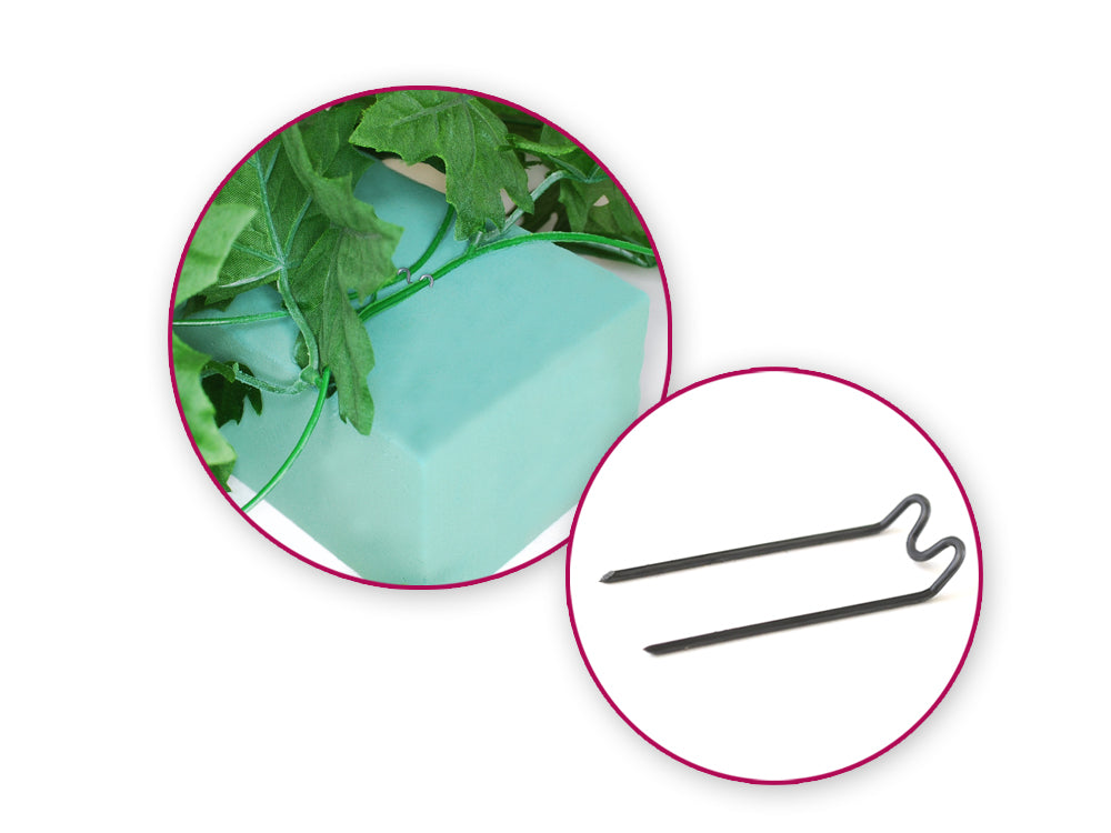 Greening Fern Pins: 1.25" Floral 'U-Pins' 50/pkg