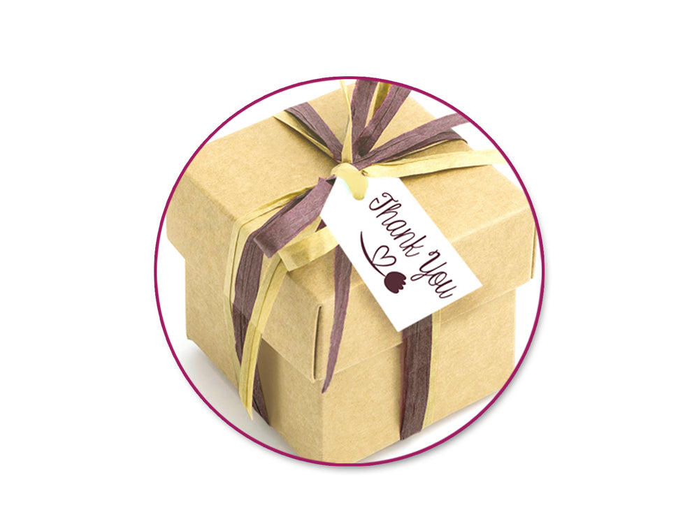 Gift Craft: 2.38"x2.38"x1.44" Heavy Duty Paper Favor Box x2 B) Kraft