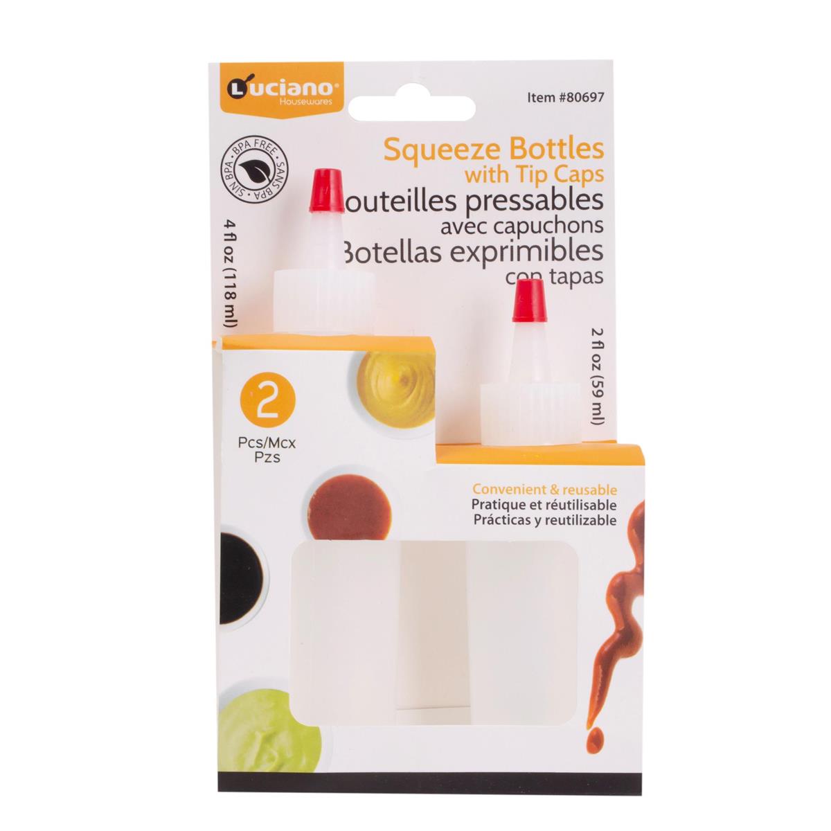 Luciano 2-pc Squeeze Bottle, colored card