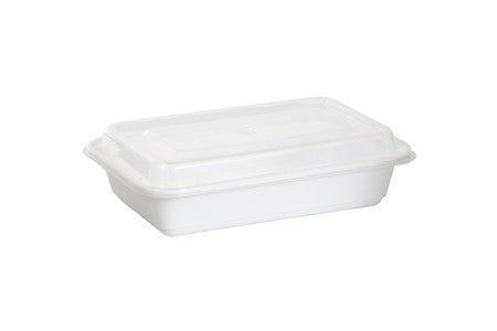 RECTANGULAR TAKE-OUT PP CONT. 475ml w/LID 8/PK