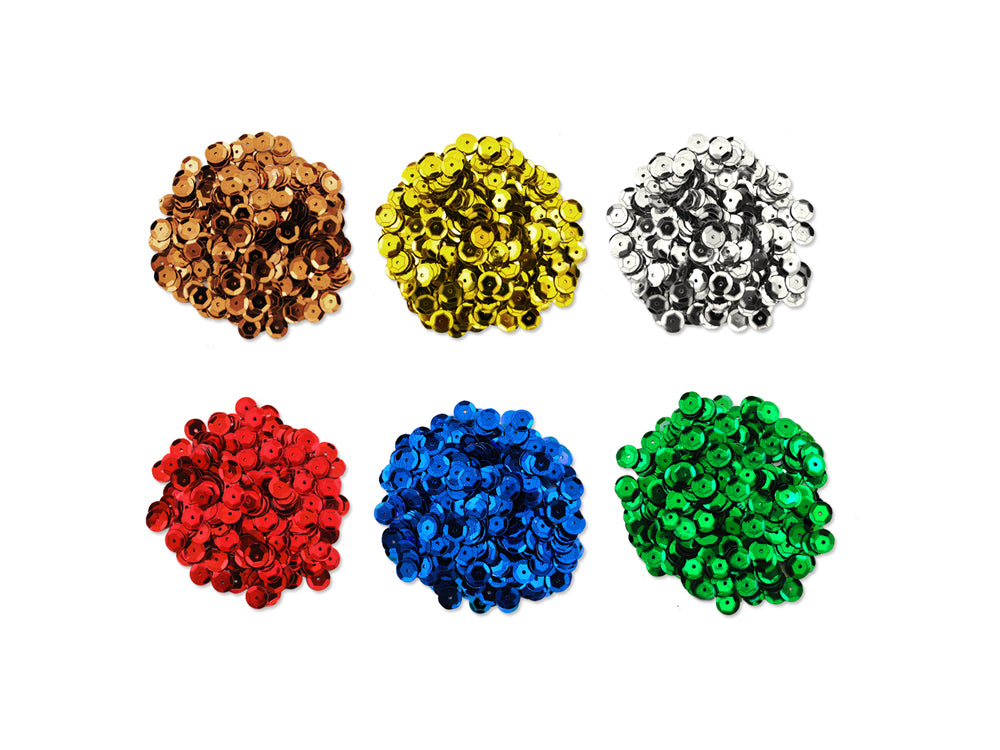 Craft Medley: 6mm Cup Sequins 24g Multi-Pack A) Dazzling Metallics