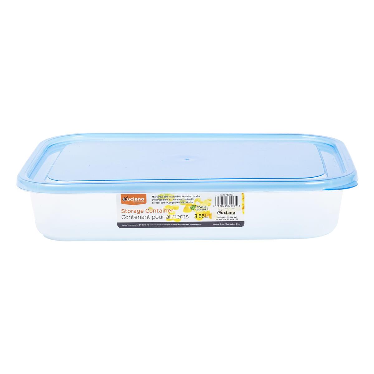 Luciano 3.55L Rect. Storage Food Container w/Lid,14x10x2.5"