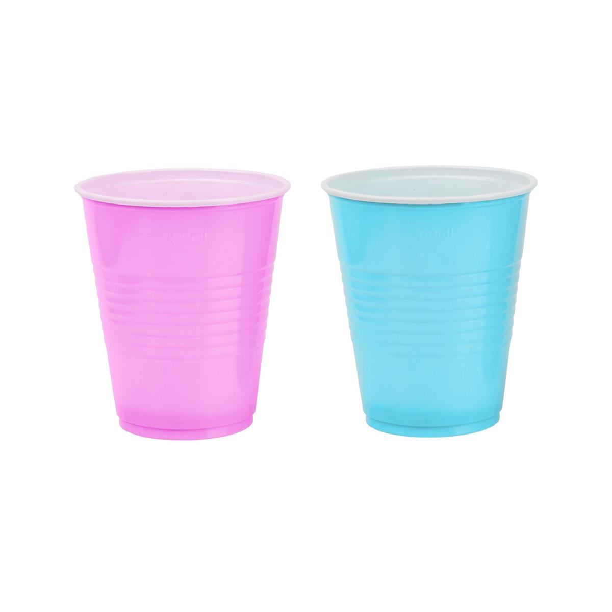 Luciano 12PK 12oz PP Tumbler, 2asst, Blue/PInk Color Label,12PK/PDQ