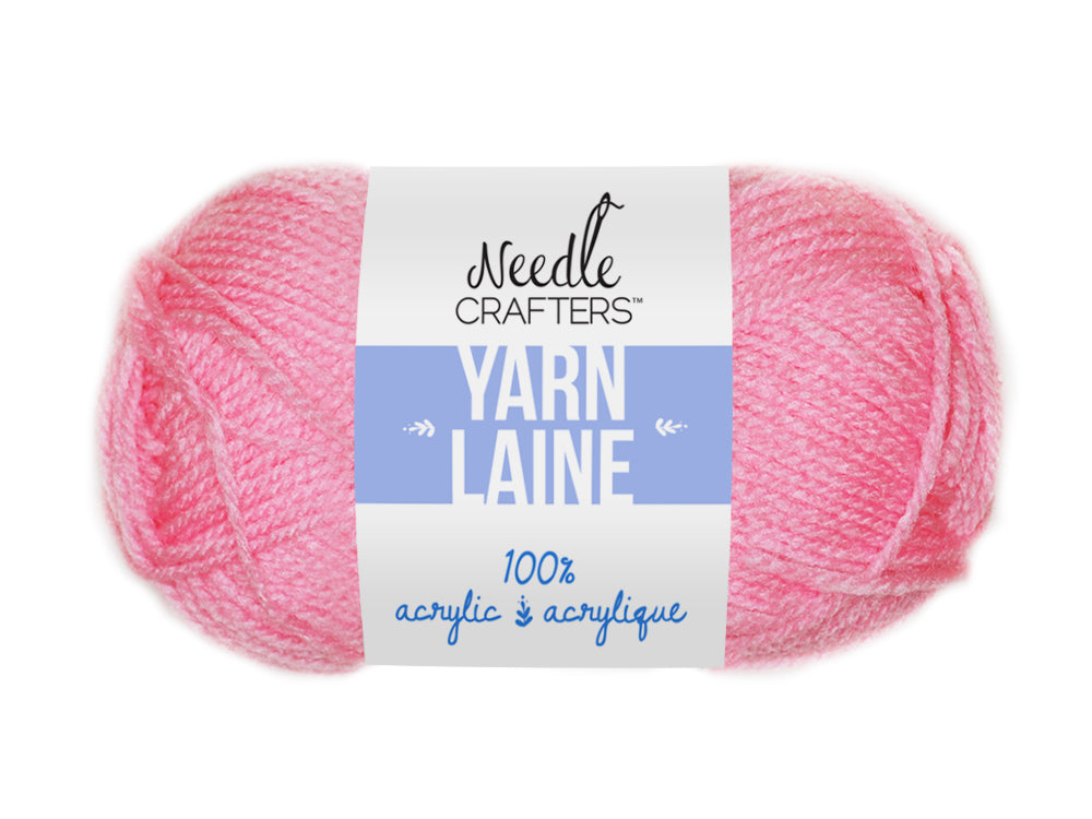 Needlecrafters: 50g Acrylic Yarn Standard Ball Dyed B) Baby Pink