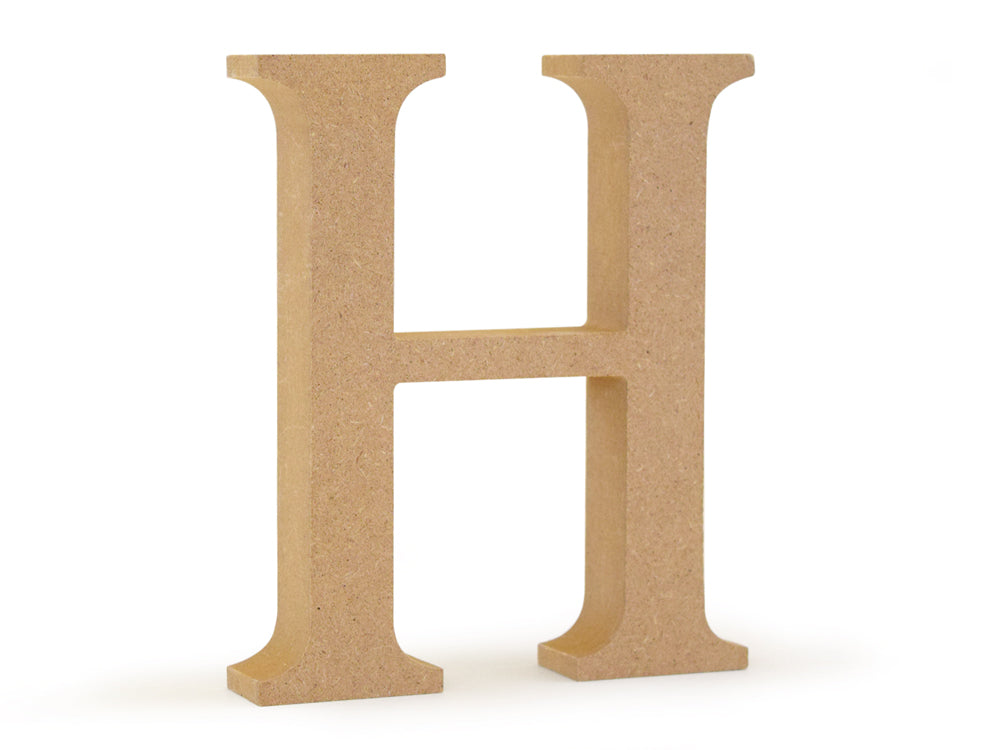 Wood Letters: 5 1/8" MDF Standing H