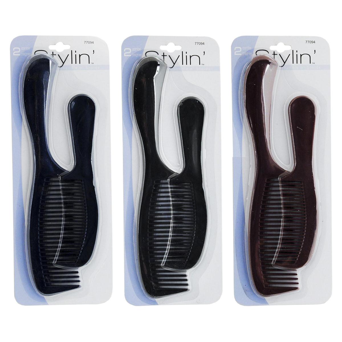 Stylin 2-pc Comb Set, 3 col., b/c