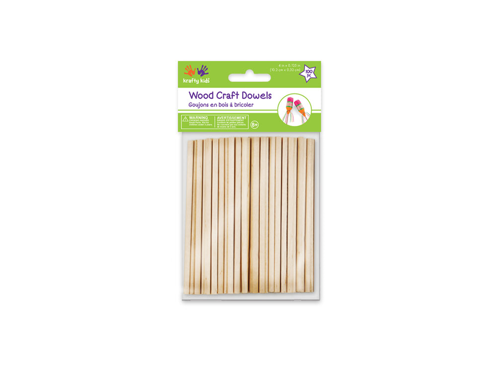Craftwood: 1/8"x4" Natural Bamboo Dowel 100/pk