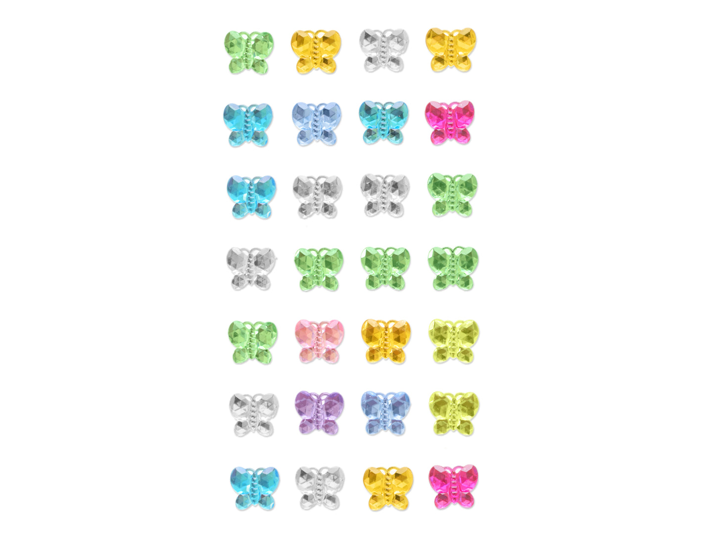 Paper Craft Sticker: 3.7"x6.1" Gem Icons C) Butterfly Medley