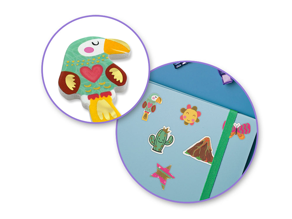 Paper Craft Sticker: 3.9"x6.3" 3D Foil Soft-Touch Themed C) Toucan