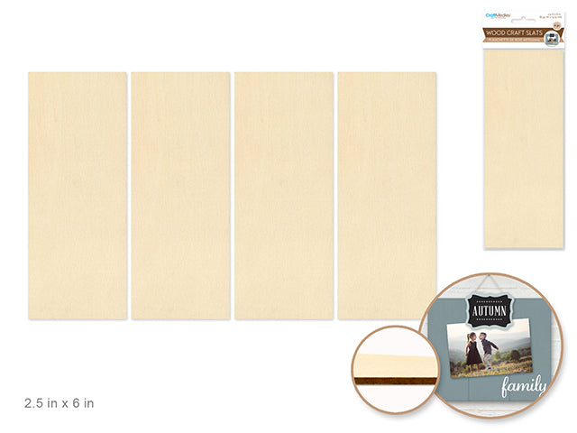 Craftwood: 2.5"x6" DIY Plywood Slat x4
