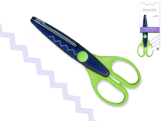 Paper Craft Essential: 6.5" Designer Cropping Scissors Metal Blade H) ZigZag