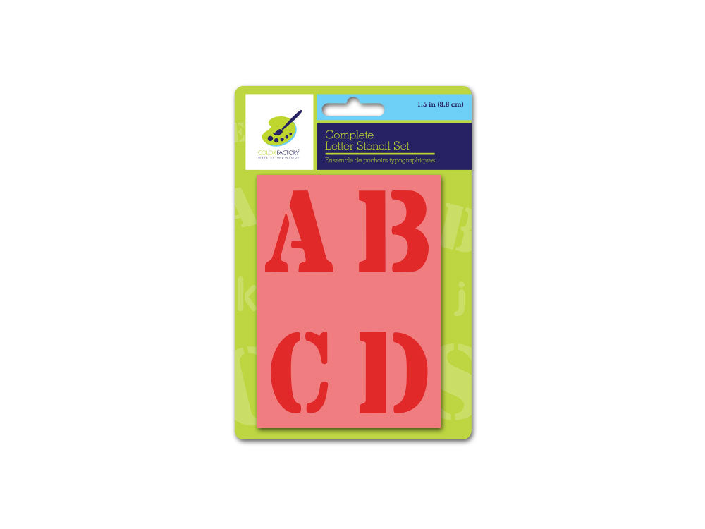 Color Factory: Complete Letter Stencil Sets B) 1.5"