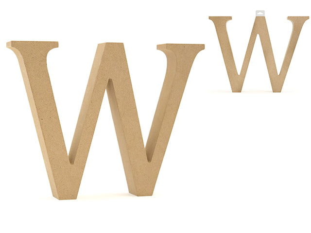 Wood Letters: 5 1/8" MDF Standing W
