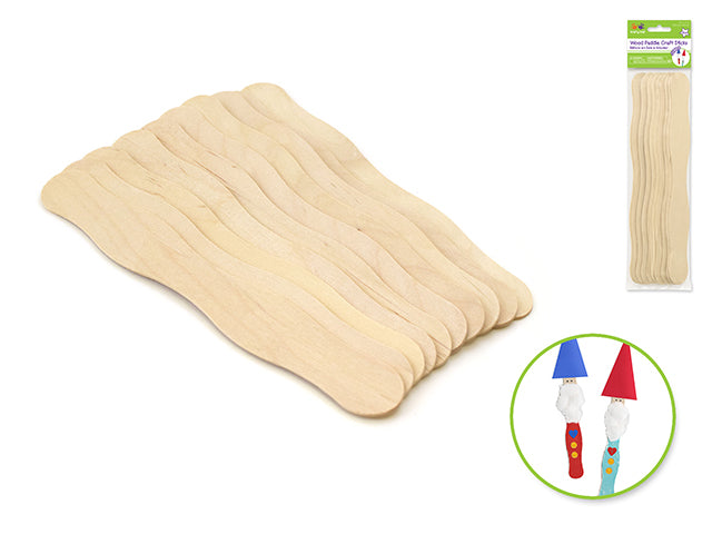 Craftwood: 8"x1.06" Jumbo Craft Paddle Sticks 10/pk A) Natural